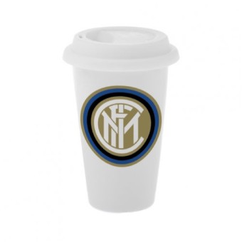 Стакан с силиконовой крышкой с логотипом Интер Милан