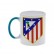 Зеленая кружка хамелеон с логотипом Атлетико Мадрид
