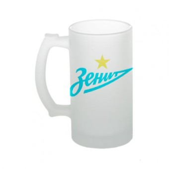 Стеклянная кружка для пива с логотипом Зенит
